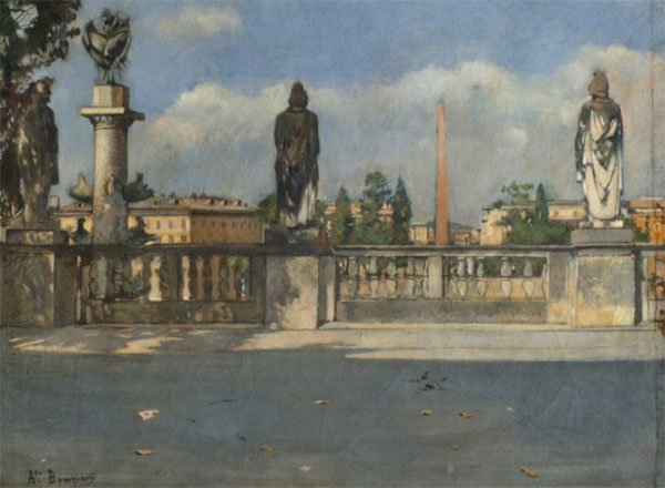 Augusto Bompiani,Deuxième terrasse du Pincio (1870-1930, date indéterminée)
